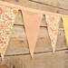 Sunset Meadow  - Vintage Bunting Banner - Free Shipping US and Canada