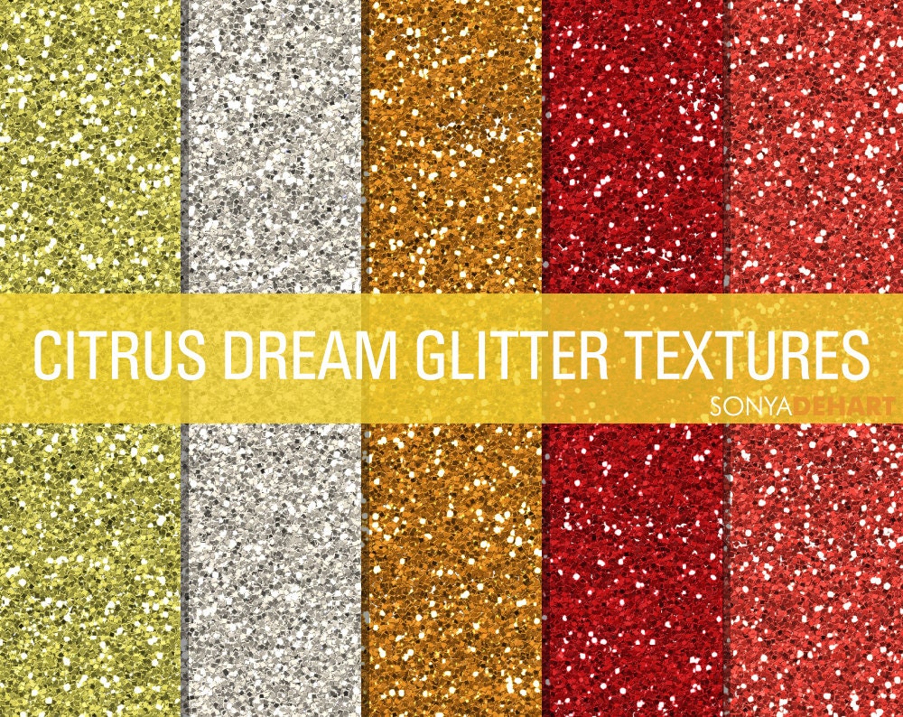 50% Off SALE Glitter Digital Papers Glitter Textures Glitter Paper Pack Citrus Dream Instant Download Il_170x135