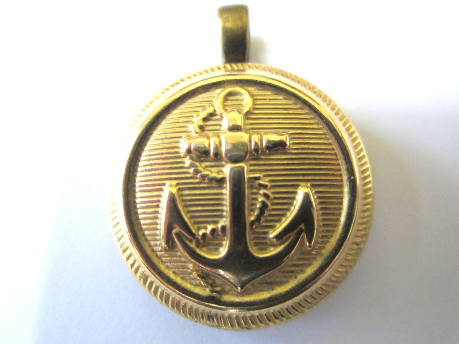 NAVAL ACADEMY, NAVY antique button pendant. Navy mom, Navy wife, usna mom