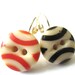 SF GIANTS antique button earrings, rare 1800s buttons in orange & black, silver leverbacks