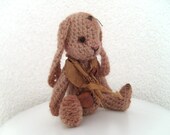 Classic rabbit named Charlotte, artist bear, collectible, OOAK, antique style, crochet