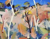 Australian landscape, 8X10 art print, original painting, abstract art landscape, wall decor, wall art, Australian art, art prints home decor