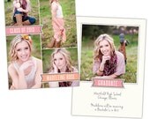 INSTANT DOWNLOAD - Graduation announcement - Photoshop Templates - E788