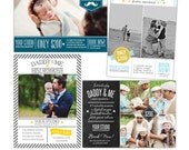 INSTANT DOWNLOAD - Father's Day Mini Session templates bundle - Photoshop template - E809