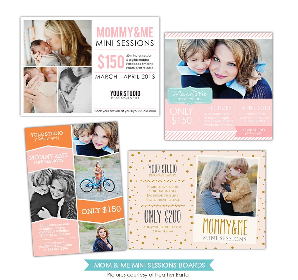 INSTANT DOWNLOAD - Mother's Day Mini Session templates - Newsletter templates - E762