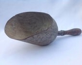 Antique Grain Scoop, General Store, Primitive, Tin and Wood