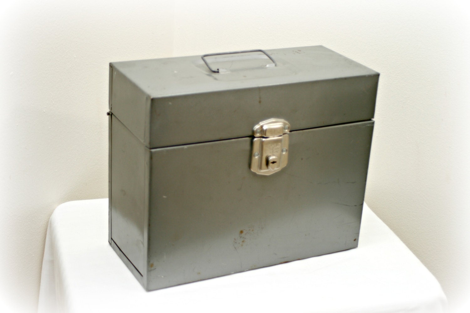 Vintage Metal Porta File Box