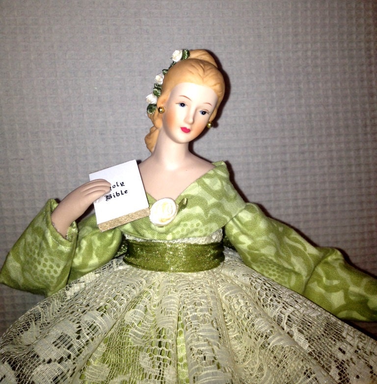 Handmade Porcelain Doll Inspired by Scripture Handmade Victorian OOAK Doll Vintage Look Doll Free Personalization