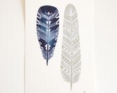 Feather Art Painting - Watercolor Art - Large Archival Print - 11x14 Mila Feathers
