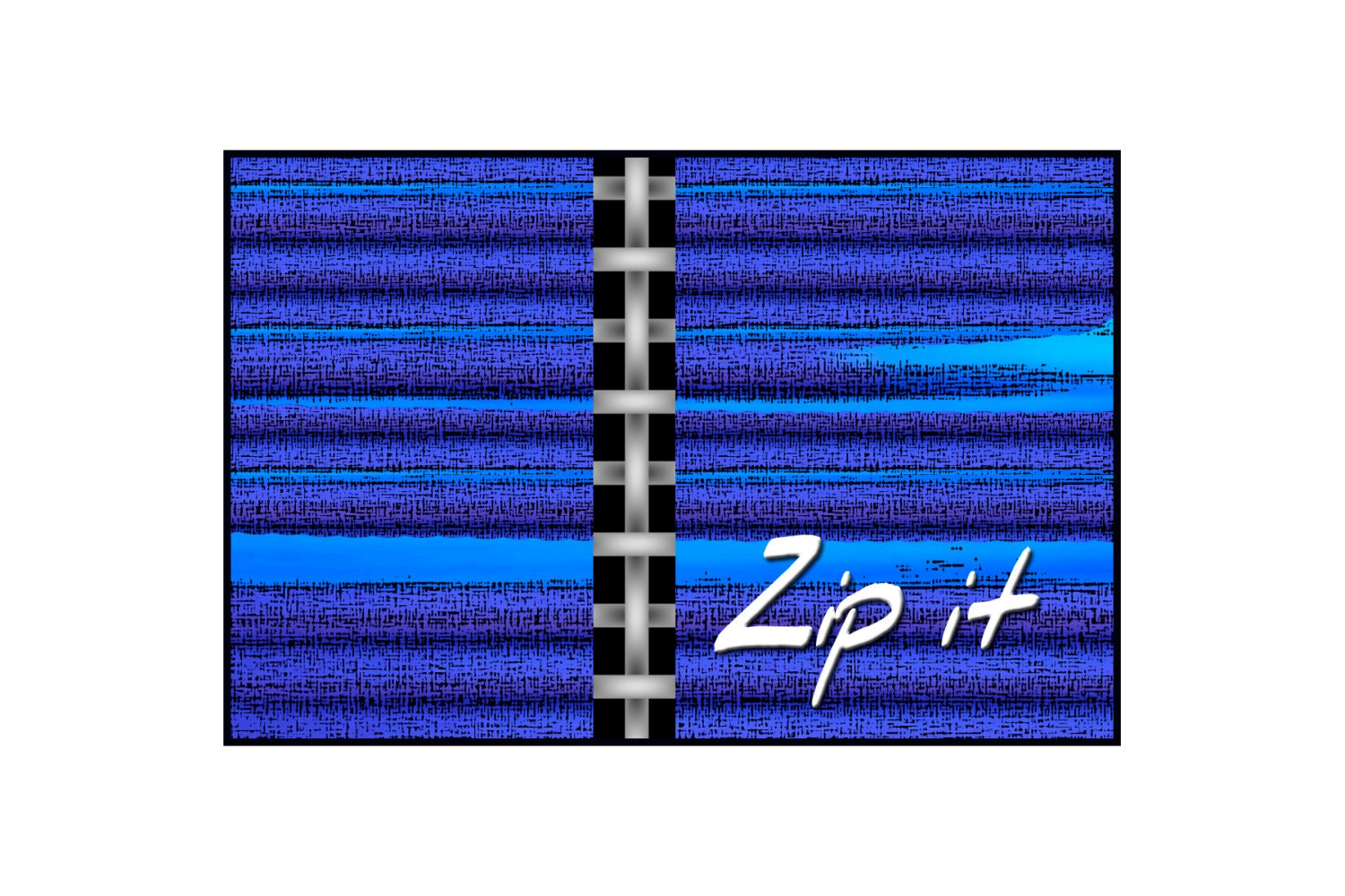Zip it..  Abstract, digital painting that reminds me of a giant zipper....or not.  Abstract Digital Art Card. 5 x 7 - Premium Matte.