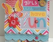 Premade Mini Album Scrapbook for Girl