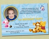 Photo Personalised Winnie The Pooh Birthday Invitations - You Print Il_170x135
