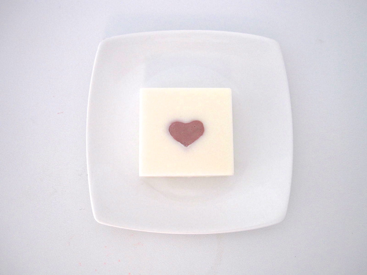 I Heart Soap, Handmade, Fragrant Soap, Whimsical Hearts, White and Pink