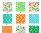 Custom 2 piece Baby Bedding Set--Crib skirt & Sheet (Bumperless, Coco Cabana)