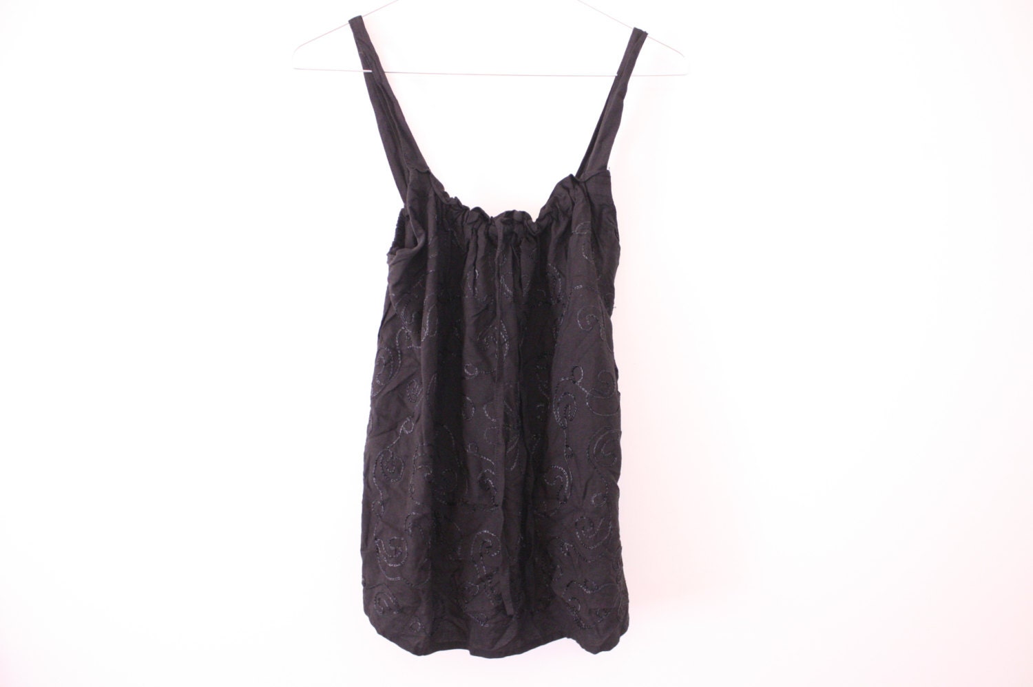 Embroidered Indian Gauze Slouchy Summer Top