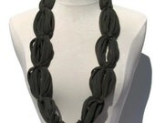 Military Olive Green Upcycled Infinity Loop Chain T shirt Scarf