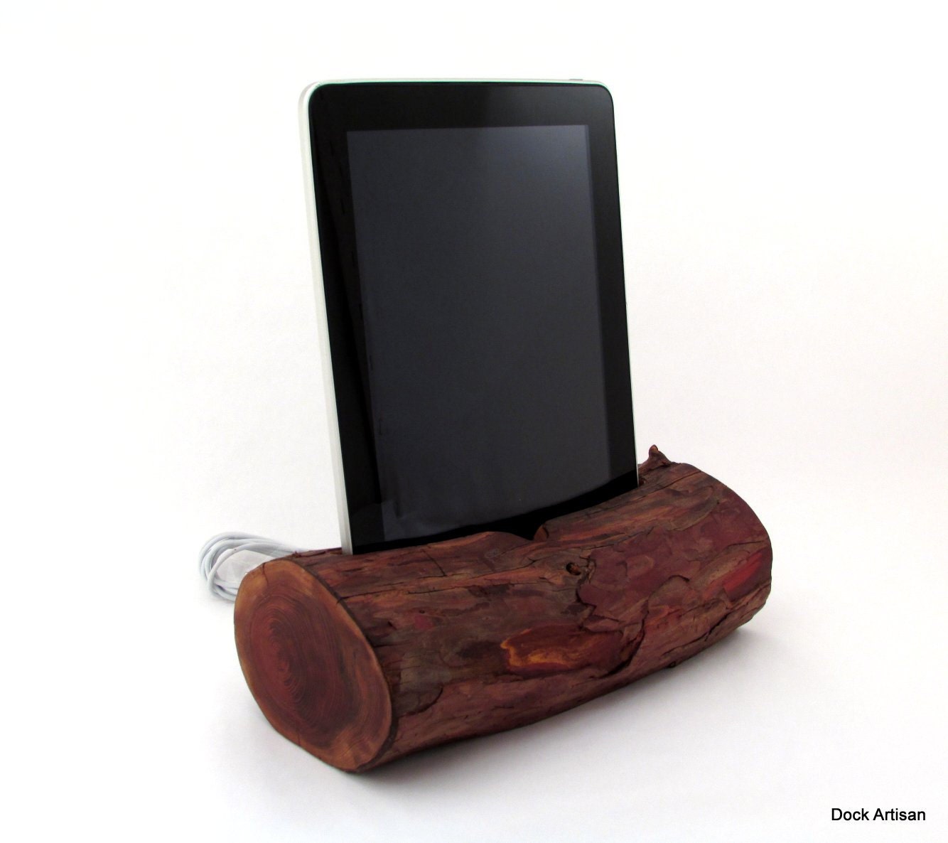 Natural Sierra Red Wood iPad Dock