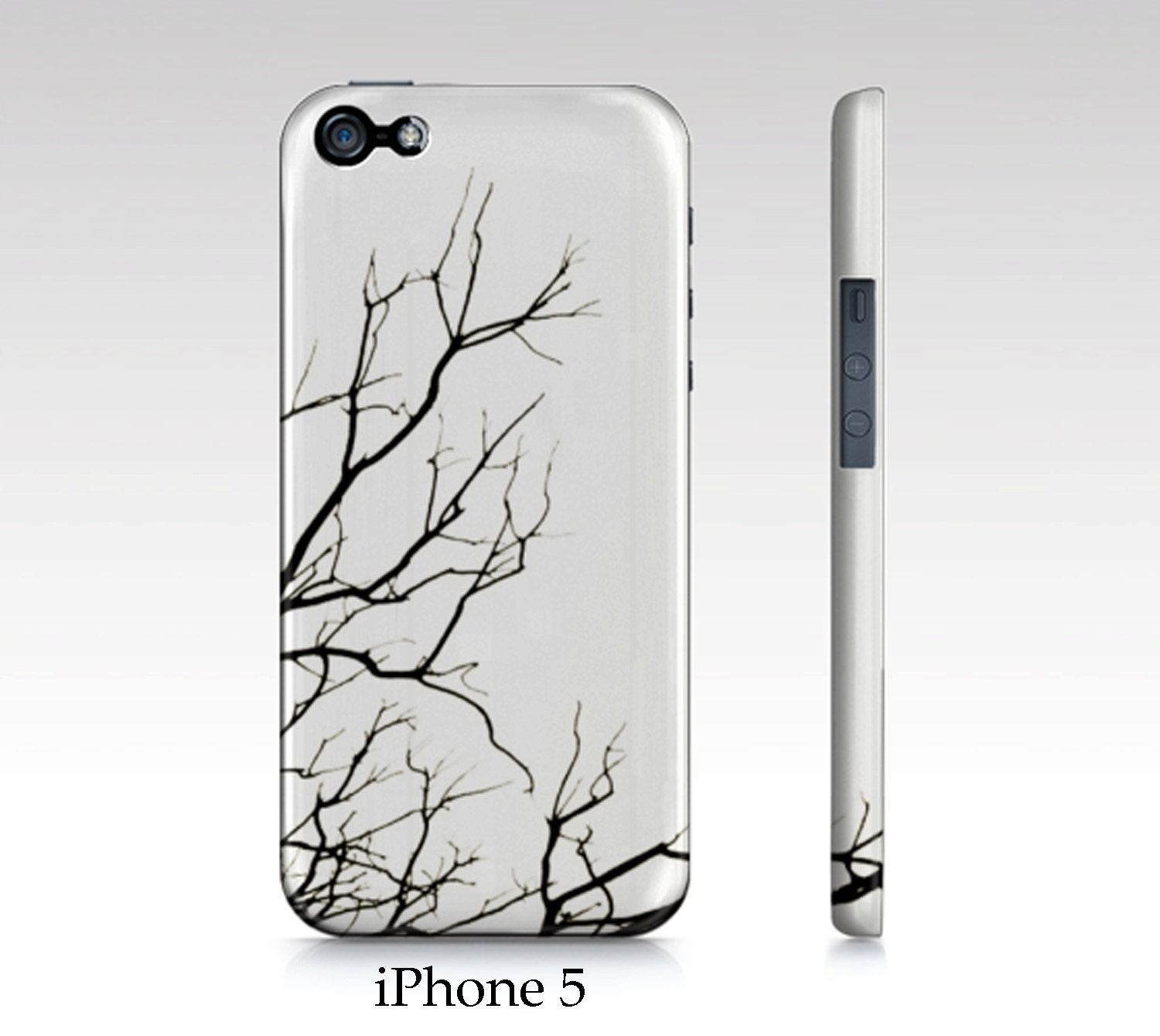 iPhone 4 4s, iPhone 5, Samsung Galaxy S3 case Winter branches, black, white, minimalist
