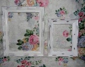 Shabby Chic Distressed Frames Set White Reclaimed Vintage Frames