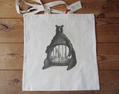 Hungry Bear illustrated tote bag