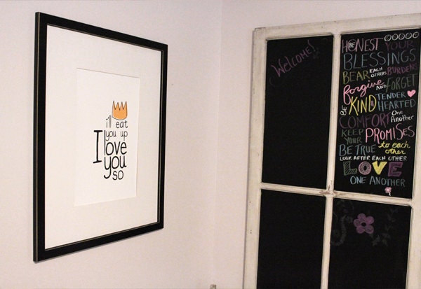 I'll Eat You Up Digital Print - Where the Wild Things Are- Holiday gift