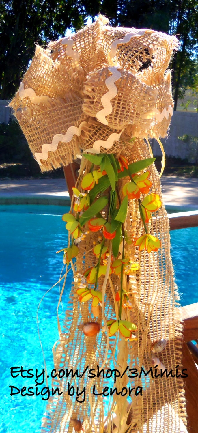 Beach Wedding Burlap Aisle Decoration- Made to Order-
