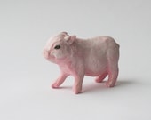 Baby Pig Miniature Pink Potbelly Piglet Porcelain Sculpture