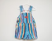 Vintage 1980s Osh Kosh striped toddler overalls