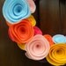 Spring Wreath - Yarn Wrapped Wreath - Bright Eco-Friendly Felt Flower Wreath - 12 Inch