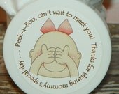 Baby Shower Favors - Personalized Whipped Body Butter - Peek-a-Boo Baby (Girl)