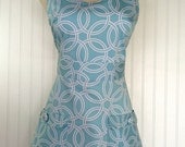 Full Stylish Modern Hostess Apron Aqua Turquoise