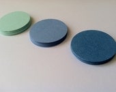 Circle Die Cuts in Turquoise, Light Blue,Blue Tags 1.5 inches.Perfect for party decor, garland, card making, cupcake topper.  SET OF 45