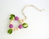 Sweet Bilberries teething ring - Chewbeads teether - Handmade Teething Toy by FrejaToys