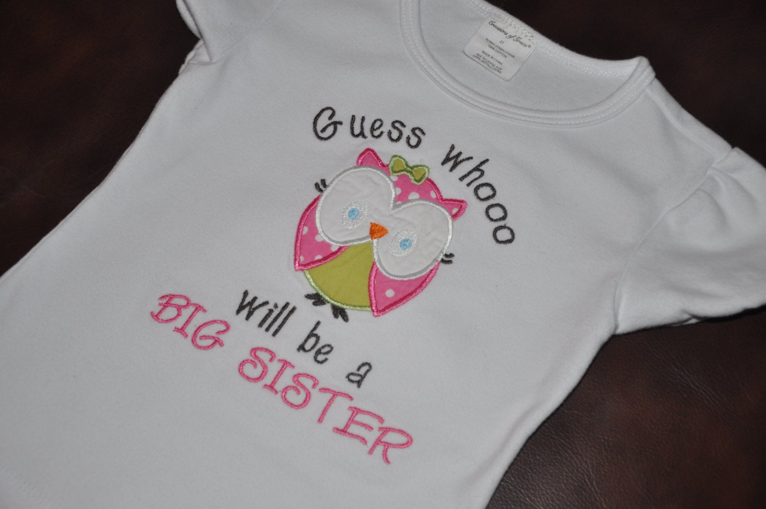 Appliqued BIG SISTER Shirt