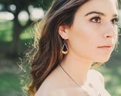 blue, white & gold beaded bohemian earrings  //  Bohemian Fox Collection