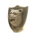 mounted bear head, faux taxidermy, animal art, wall hanging, home decor, grey, gray, bears, woodland, lodge, hunting