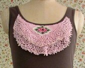 Tank Top Vintage Lace Cottage Chic Boho Doily Inspirational Words Romantic Hippie Gypsy