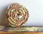 Pink & Green Cotton Fabric Swirl Accessory