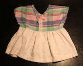 Plaid and Swiss Dot Baby Sun Dress