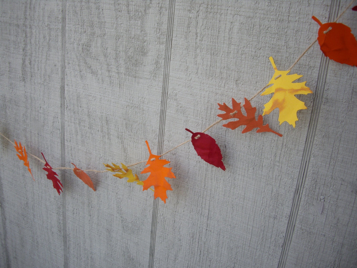 fall garland, 6 ft fall paper leaf garland, fall decoration, fall wedding garland, wedding decoration