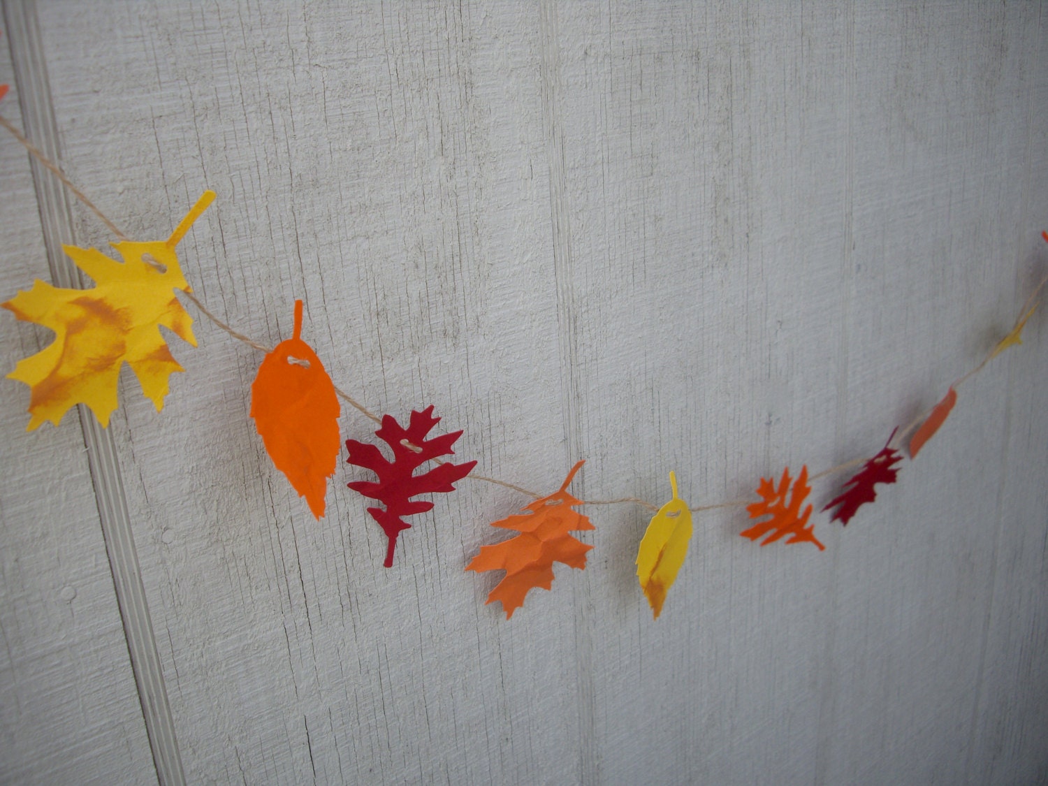 fall garland, 6 ft fall paper leaf garland, fall decoration, fall wedding garland, wedding decoration