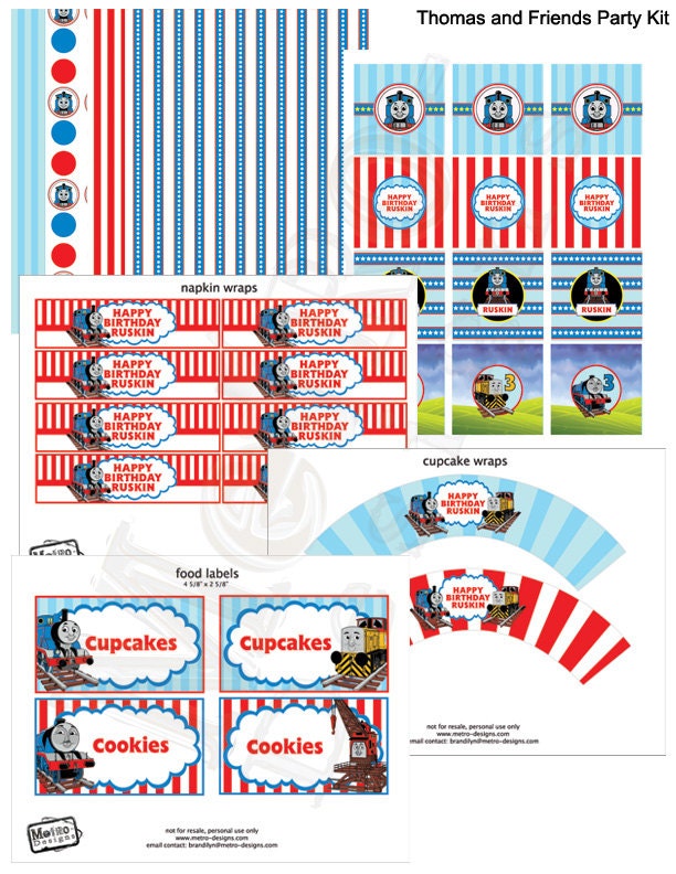 Thomas and Friends - Deluxe Party Kit Il_570xn