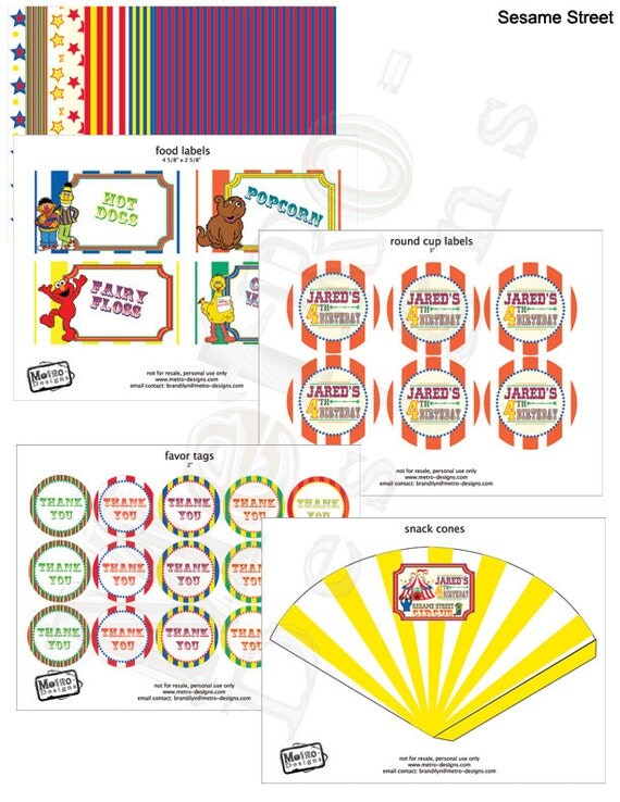 Sesame Street Circus Deluxe Package - Digital Files Il_570xn