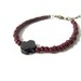 Oxblood Cross Bracelet, Black Onyx Cross, Minimalist, Gift For Her