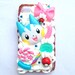Super Cute Kawaii Pokemon Pachirisu Blue and Pink Candy Pastel Pokeball Decoden Whipped Cream iPhone 4/4s Cell Phone Case