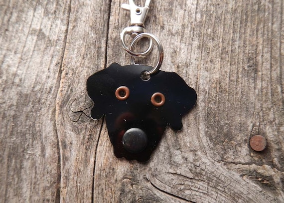 Keychain ID Key Chain Tag Labrador Retriever Lab Dog Breed Dog Pet Lover Copper Aluminum Custom Rivets Stamped