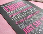 Modern, Birthday Invitations- Pink and Gray- Customize and Personalize your event