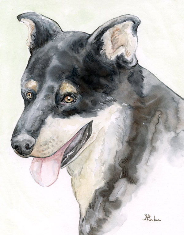 Custom Pet Portrait - 8x10 Watercolor