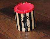 SALE Striped Koozie - Monogrammed Personalized