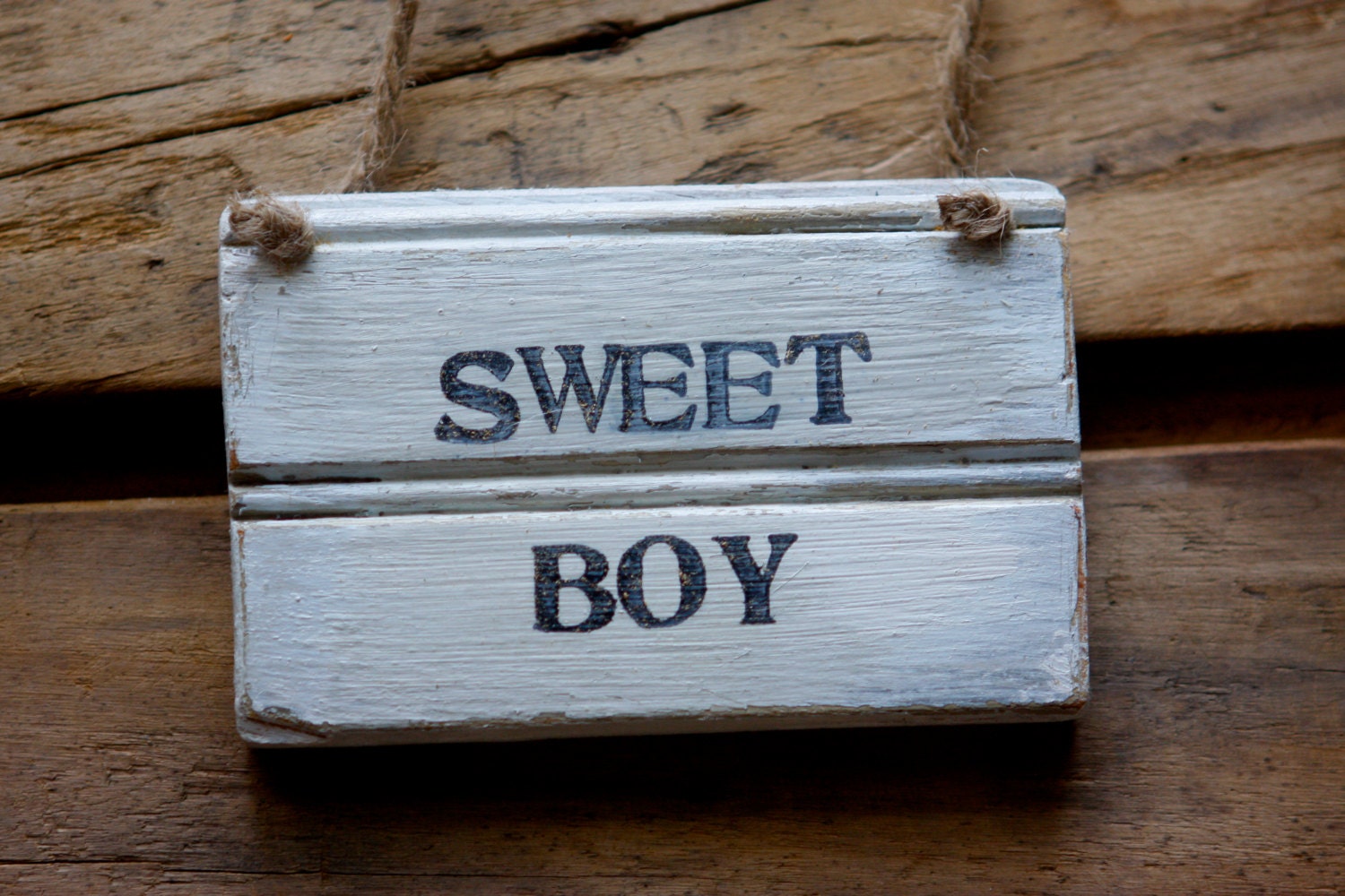 Handstamped Vintage Wood Sign- Nursery Art- Nursery Decor